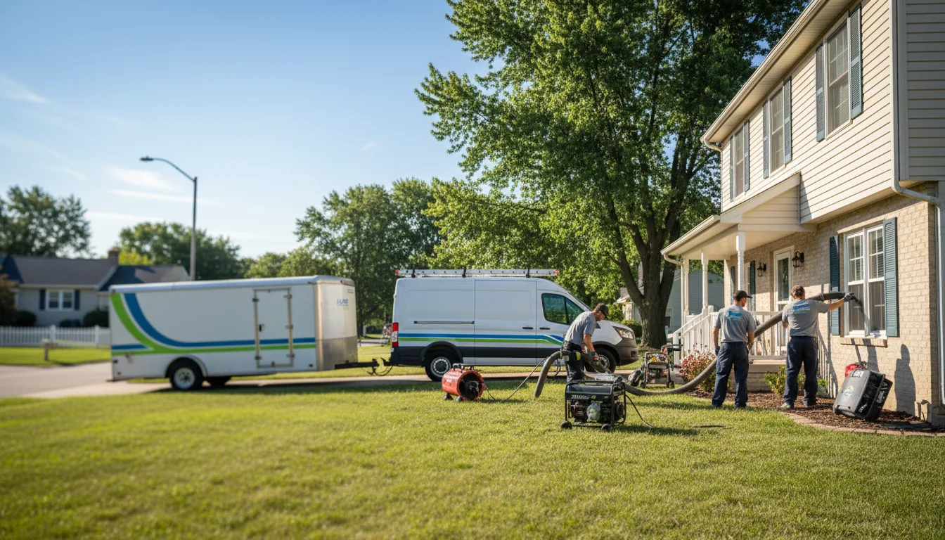 Flooded Basement Restoration And Cleanup With Repair in West York, IL near me